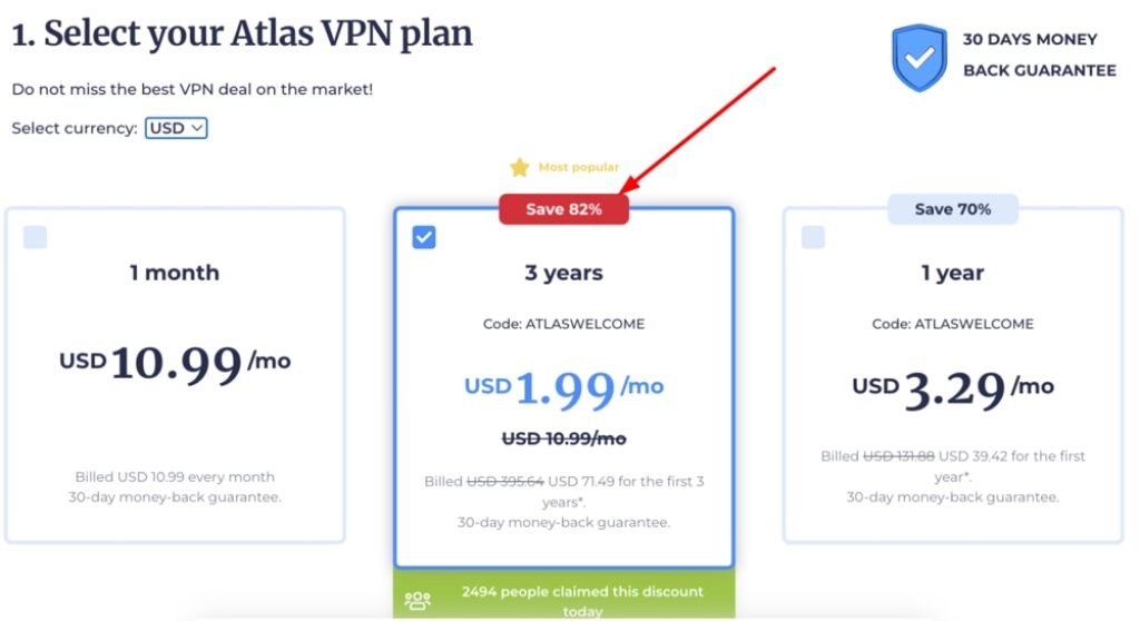 AtlasVPN Pricing & Plans
