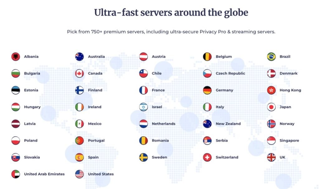 AtlasVPN server locations